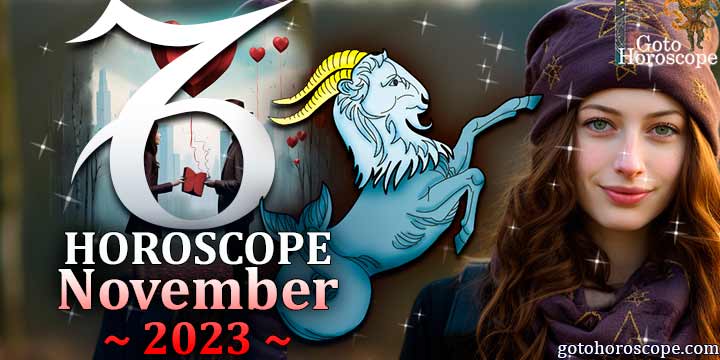 Capricorn monthly Horoscope for November 2023 