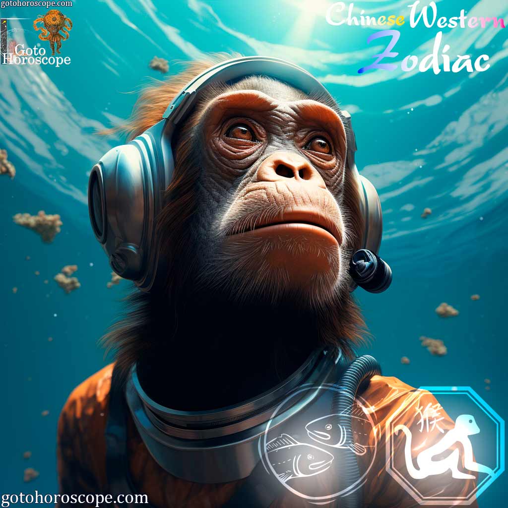 Pisces Monkey Personality Image