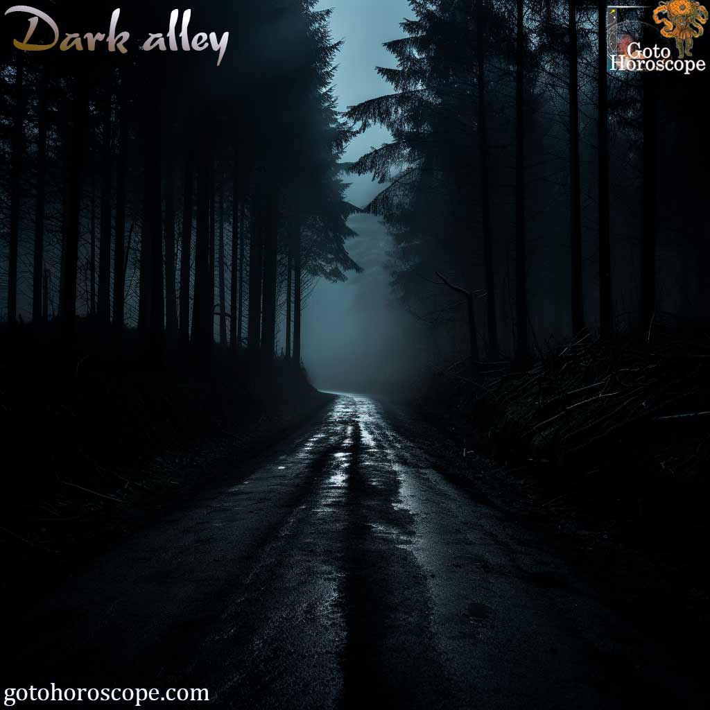 Dream Dictionary Dark park, Dark alley