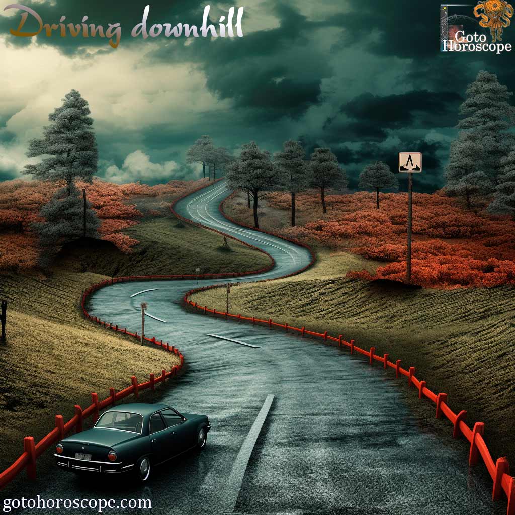 Dream Dictionary Driving downhill, Driving fast