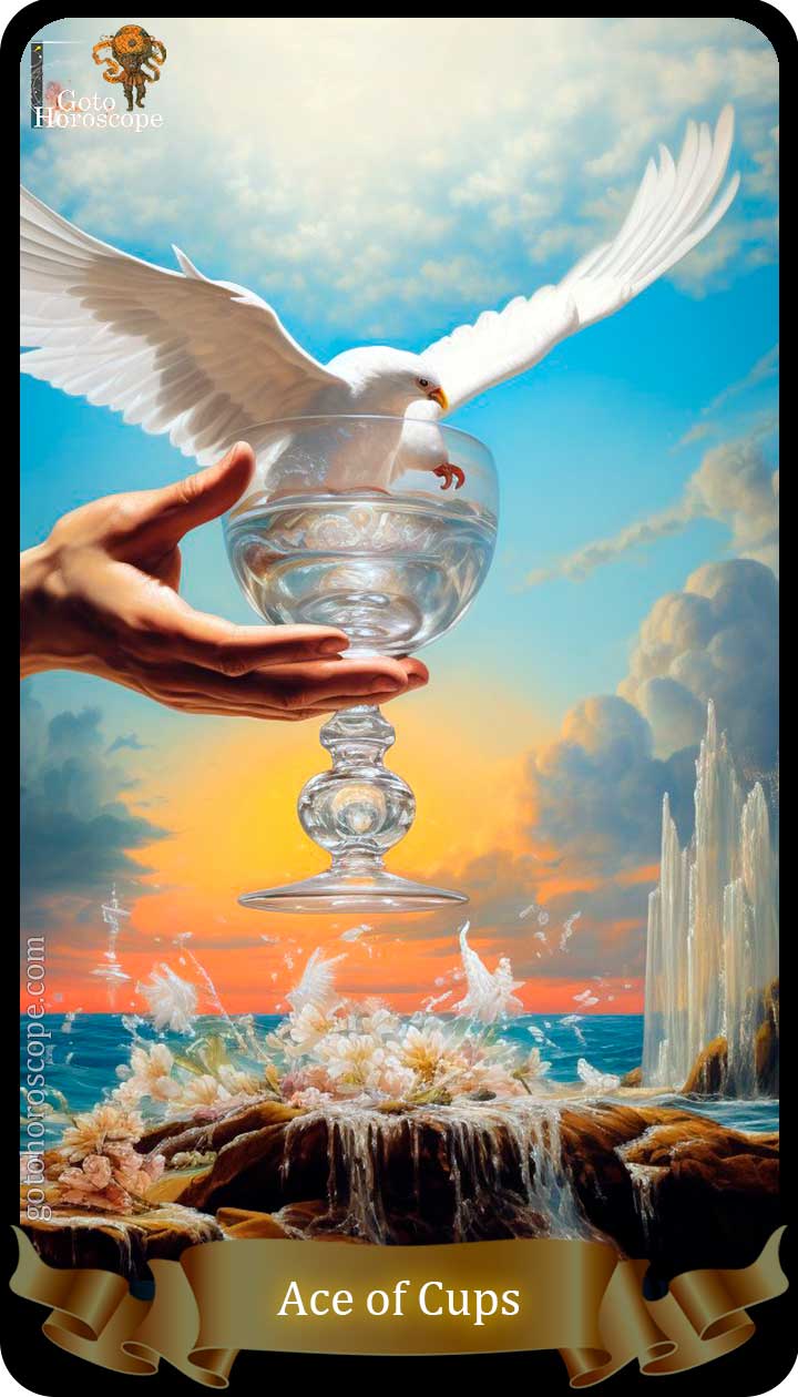 Ace of cups GotoHoroscope Tarot Cards Deck