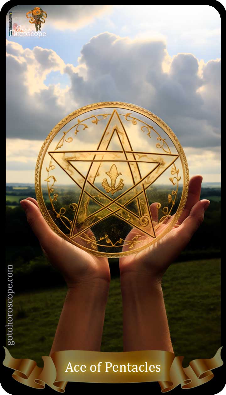 Ace of pentacles GotoHoroscope Tarot Cards Deck