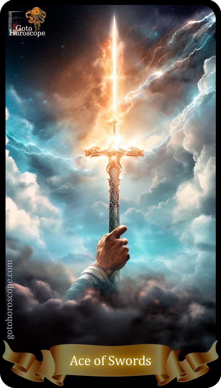 Ace of swords GotoHoroscope Tarot Cards Deck