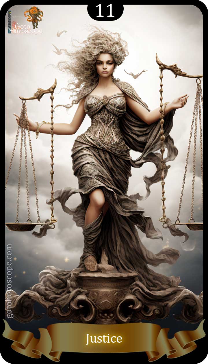 Justice GotoHoroscope Tarot Cards Deck
