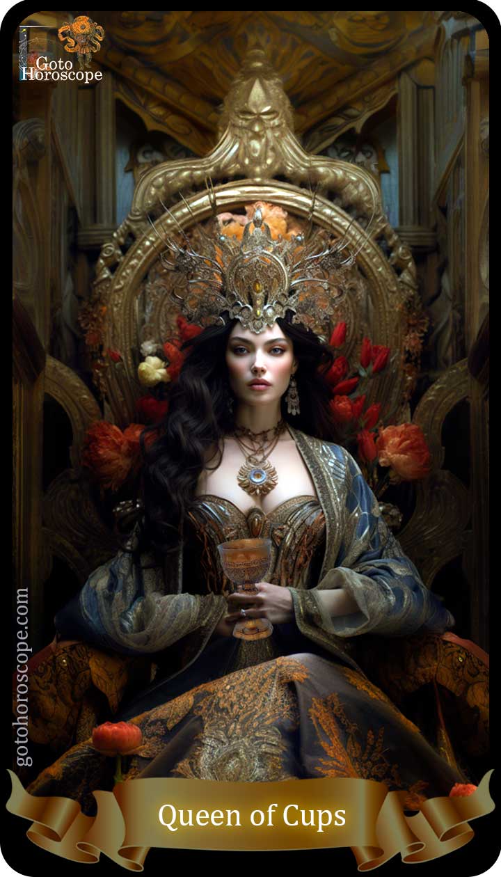 Queen of cups GotoHoroscope Tarot Cards Deck