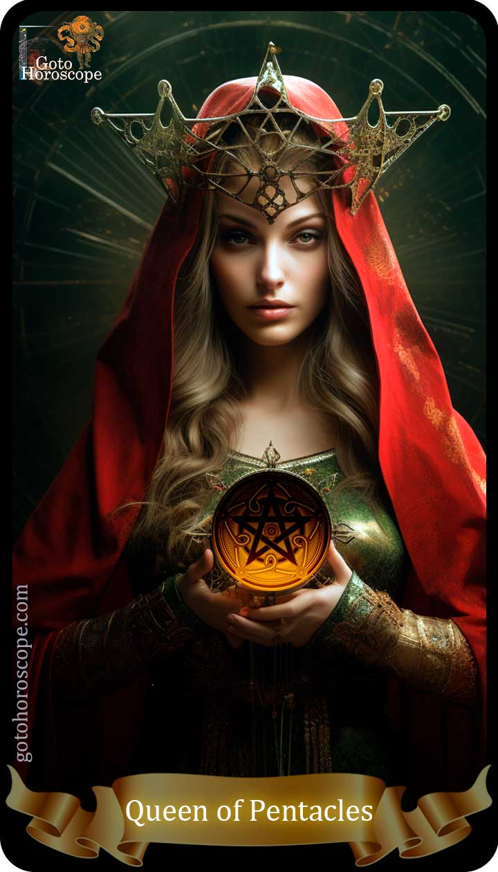 Queen of pentacles GotoHoroscope Tarot Cards Deck