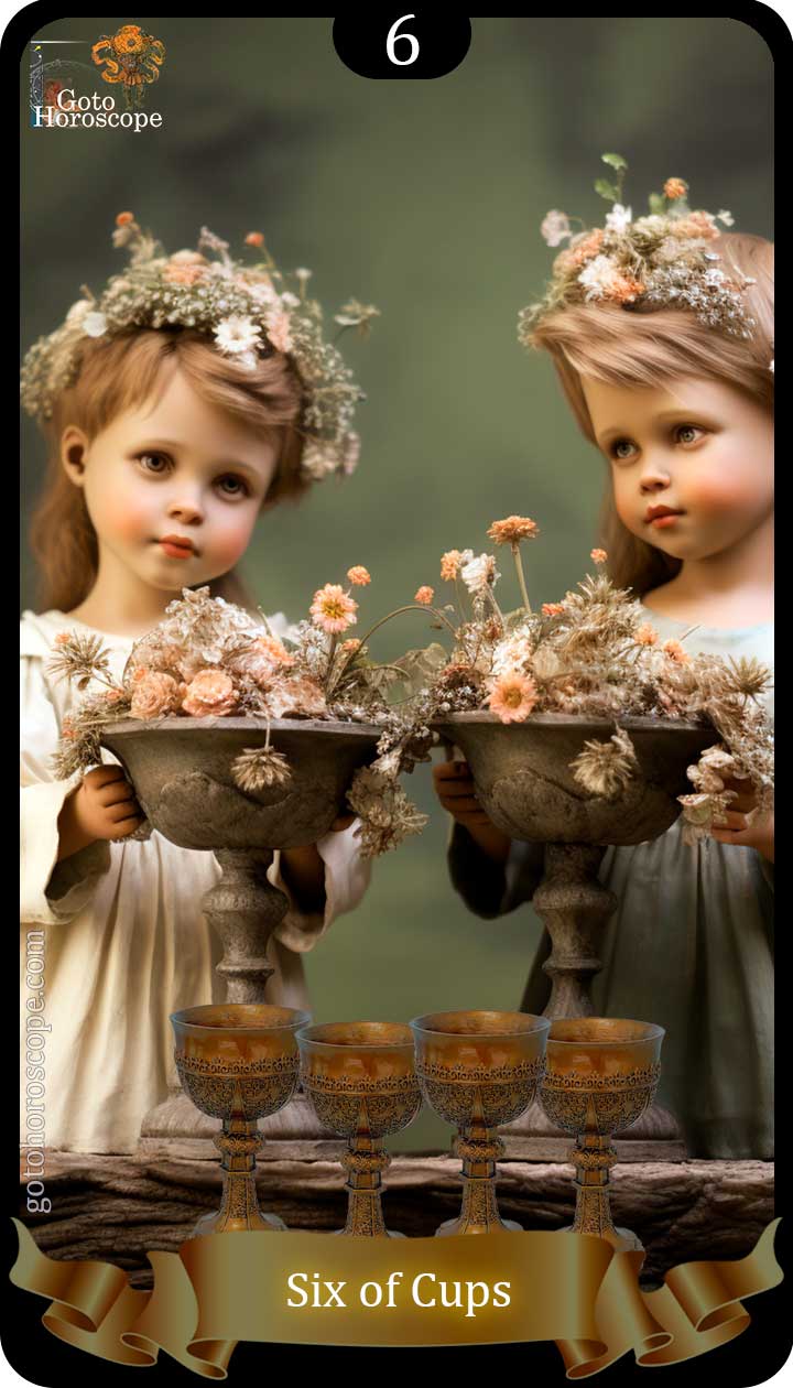 Six of cups GotoHoroscope Tarot Cards Deck
