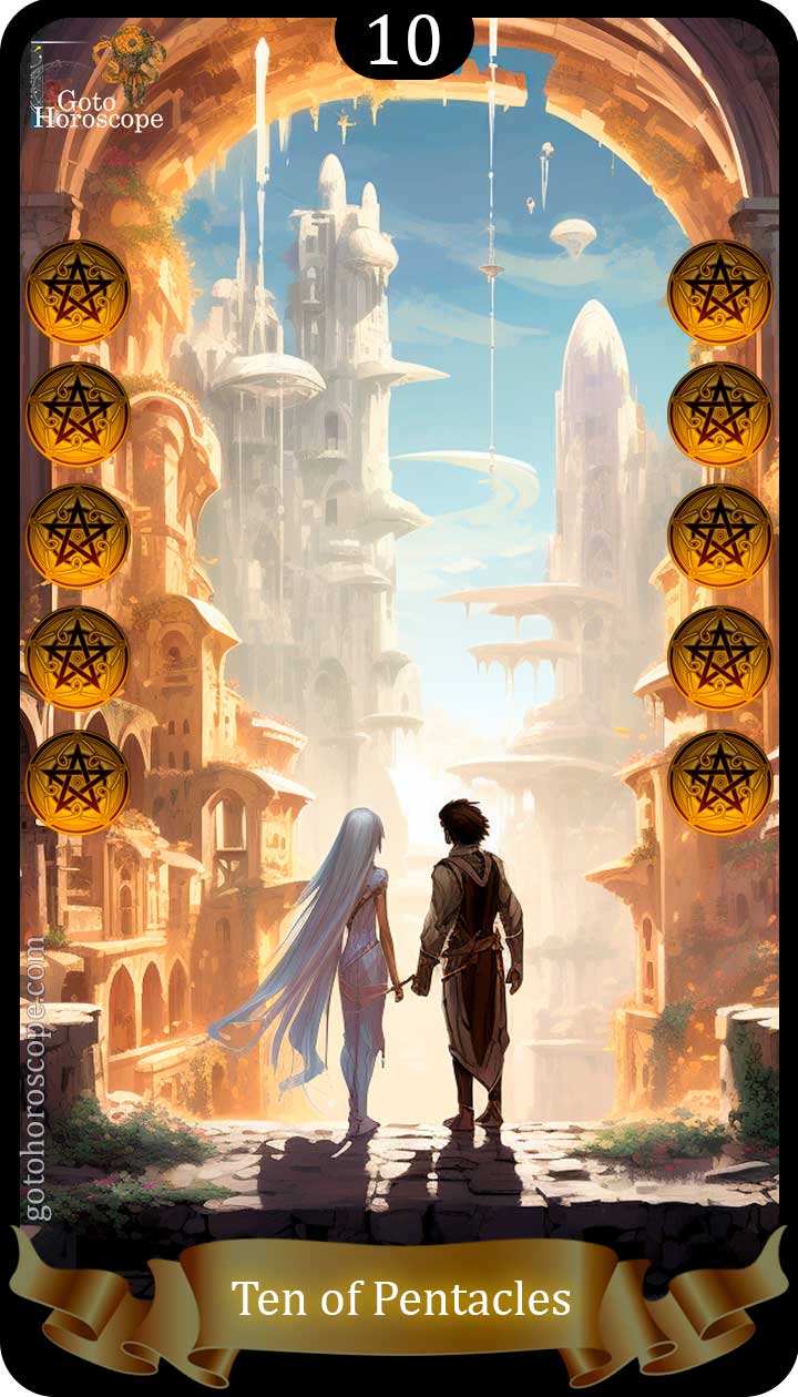 Ten of pentacles GotoHoroscope Tarot Cards Deck