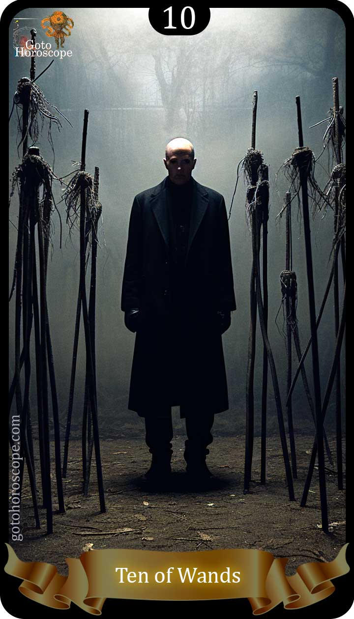 Ten of wands GotoHoroscope Tarot Cards Deck