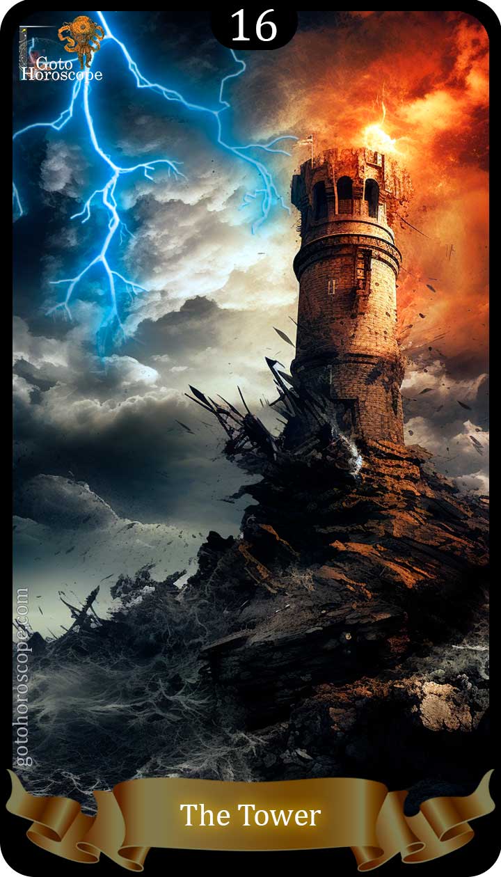 Tower GotoHoroscope Tarot Cards Deck